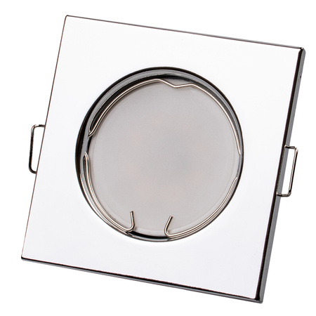 6x PAVO Chromblech MR16 GU10 LUMILED quadratische Halogeneinbauleuchte