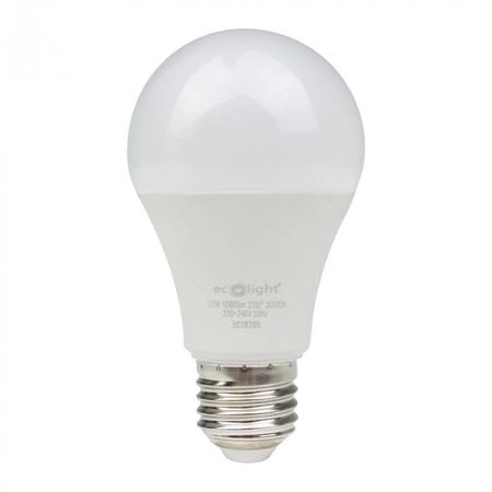 LED-Lampe A60 E27 12W 1080lm 3000K Warm Ecolight