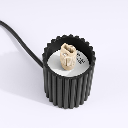 Tisch Schreibtischlampe G9 Rund Schwarz Modern Matt Halo Sollux