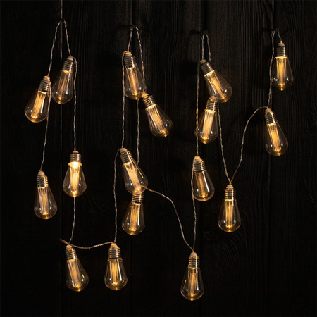 20x LED Solar Lichterkette, Außen Garten Lichterkette 5.69m 3000K warm HELIC LUMILED