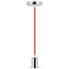 Pendelleuchte E27 Chromschirm mit rotem Kabel VT-7338 V-TAC