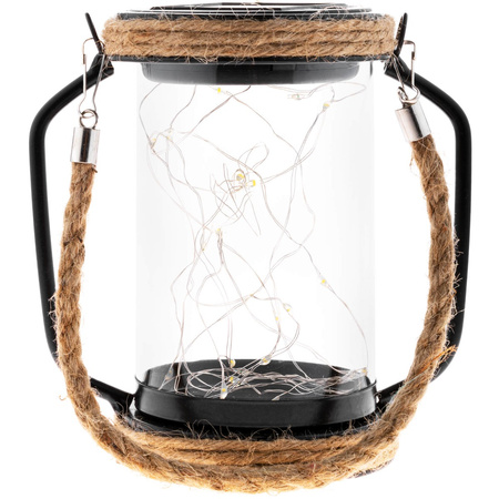 LED Solarlampe Outdoor Garten Hängende Stehlaterne 3000K IP44 Dämmerungssensor