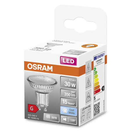 GU10 LED Leuchtmittel 4,3W = 50W 350lm 4000K Neutral 120° OSRAM STAR