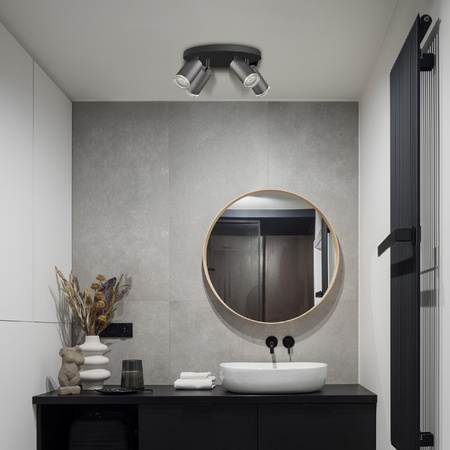 Spotlight Verstellbar 4x GU10 Schwarz IP44 TURYN Sanico Goldlux