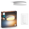 LED Plafond DEVERE Badezimmer Deckenanbauleuchte Weiß 33.5W 42.5cm IP44 CCT PHILIPS HUE Bluetooth + Dimmschalter