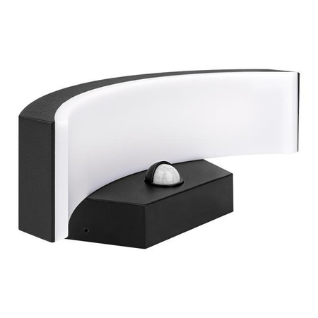 Gartenwandleuchte Elevation LED-Wandleuchte 9W mit Bewegungs- und Dämmerungssensor Schwarz BELLA