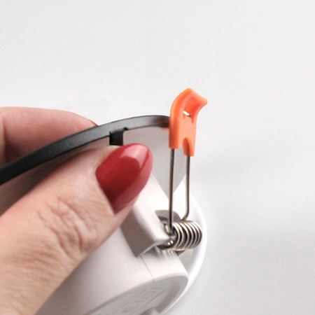 Deckeneinbauleuchte ZOE LED 4.8W 4000K Rundes Netz weiß + schwarzer/silberner Ring