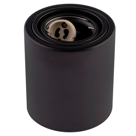 Aufbauleuchte HALOGEN Aluminium Schwarz SPOT TUBE 10cm für LED GU10 Bellalux