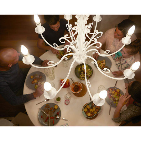 6x LED Lampen E14, Kerzenform Lampe B35 8W = 60W 806lm 180° 6500K kalt LUMILED