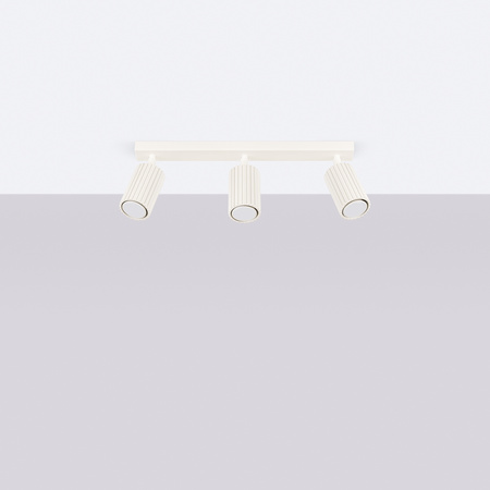 Tuba Spot Reflektor Deckenleuchte 3x GU10 Beige Carbon Deep Space SL.1600 Sollux