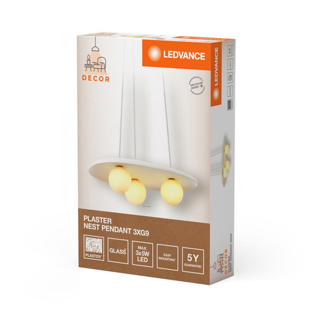 Dekorative Pendelleuchte G9 Weiß Dekor Ledvance