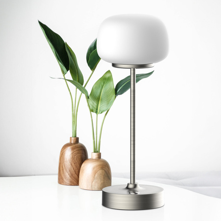 LED Dekorative Schreibtischlampe 1.8W 150lm 2700K Warm Silber Rimini Sanico Goldlux