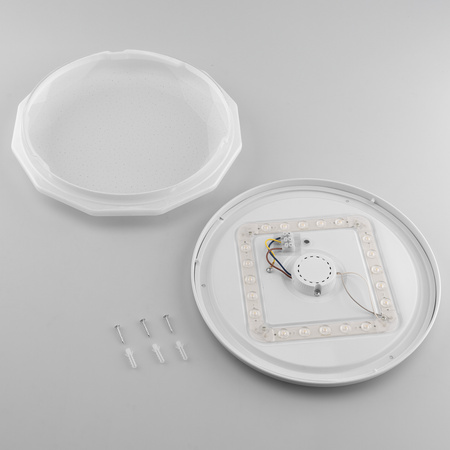 LED Plafond Aufbaumontage 18W IP44 Rund GLORY 2 Diamant 33cm LUMILED