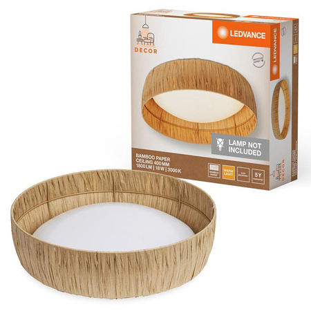 LED Plafond Deckenleuchte 18W 750lm 3000K Warm Brown 40cm Dekor Ledvance