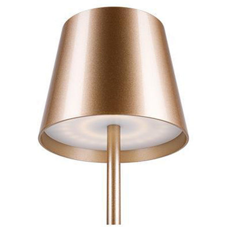 LED Tischlampe 3W 200lm 4000K neutralweiß Wiederaufladbar Schule Nachtlicht Dimmbar Ein/Aus Schalter Gold Solio Masterled