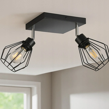 Spot Tuba Deckenleuchte Reflektor Halogenfassung 2x E27 Moving Black Otto Masterled