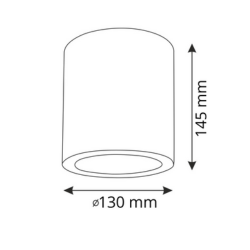 Runde Deckenanbauleuchte JUPITER 13 C GOLDLUX (Polux) DOWNLIGHT E27