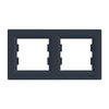 2-fach horizontaler Rahmen für die Doppel-Asphora-Steckdose Anthrazit