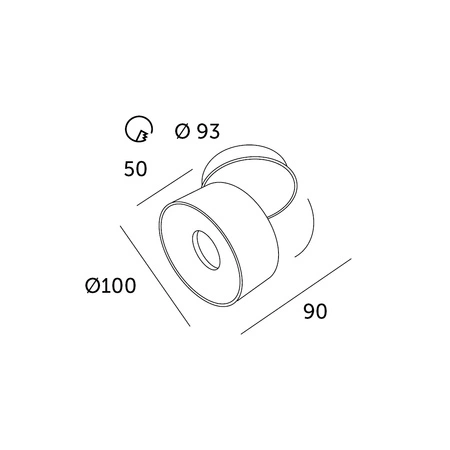 LED-DECKENLEUCHTE OSLO 14W 860lm 3000K RUNDE weiße Bewegung. KOBI