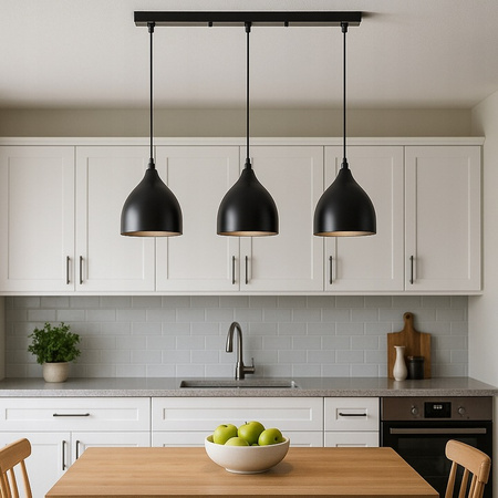 Masterled Deckenleuchte 3x E27 Schwarz Como Pendelleuchte