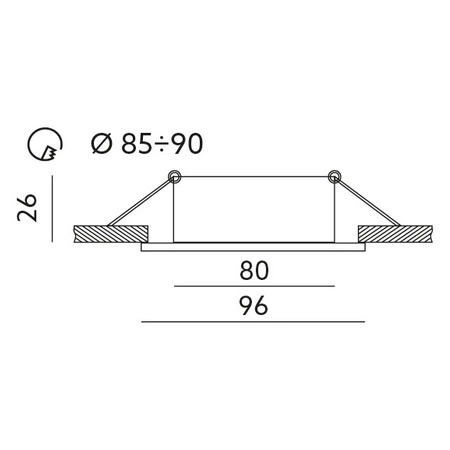 Bewegliche Halogenleuchte GU10 MR16 Gx5,3 OH15 Graphit Kobi