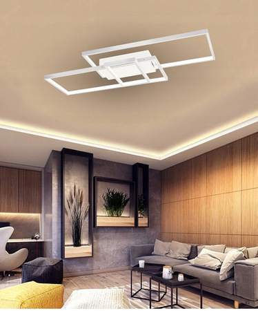 LED-Kronleuchter-Deckenleuchte 90W CCT GALAXIS VELA Weiß + Fernbedienung