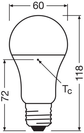 LED-Lampe A60 E27 14W = 100W 1521lm 4000K Neutral 200° PCR LAMPS Osram