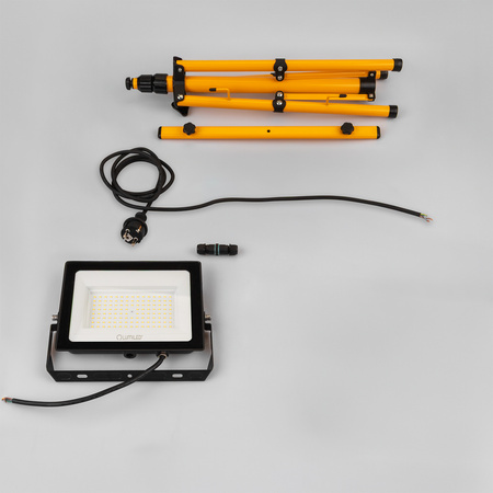 LED-Flutlicht ZUNA2 Halogenlampe 100W 4000K auf Stativ + Kabel + Hermetischer Anschluss LUMILED