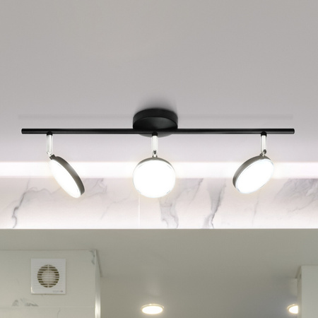 Streifen-LED-DECKENLEUCHTE GOLDLUX (Polux) CAPRI 3x5W SCHWARZ 3000K