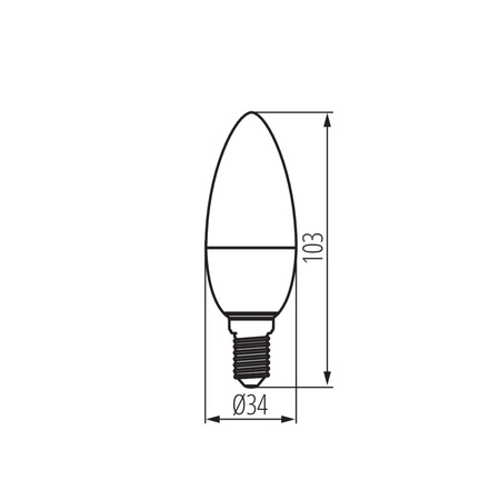 LED Lampen IQ-LED-Licht E14 C35 3.4W 470lm 4000K Neutral KANLUX