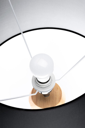 Stehlampe Tischlampe E27, Tripod mit Schirm Schwarz Höhenverstellbar CLARA LUMILED