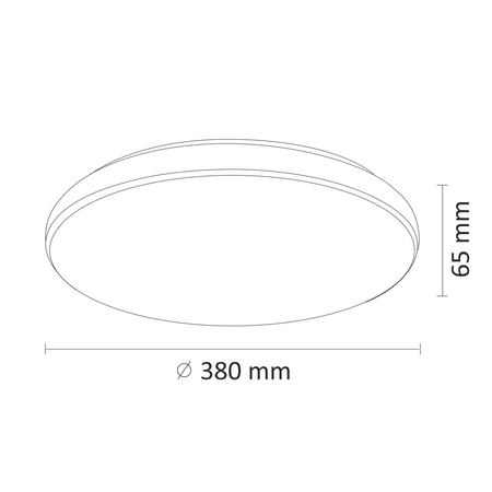 LED-Deckenleuchte Desert 24W 1440lm 38cm GOLDLUX (Polux) + Fernbedienung