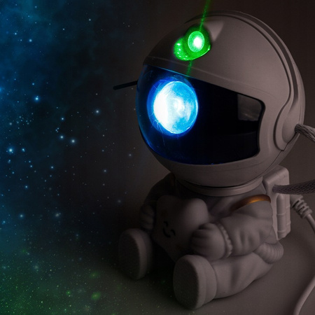 Kinder Astronaut dekorative Nacht Stern Projektor Lampe LED 5W RGB 170° Ein/Aus Schalter Weiß Masterled