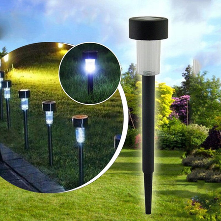 LED-Solar-Gartenlampe Schwarz 6500K Kaltweiß