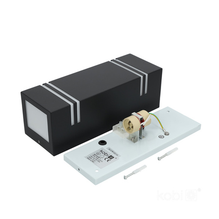 Gartenlampe doppelseitige Wandleuchte nach oben und unten LED QUAZAR 7 GU10 IP44 SCHWARZ KOBI