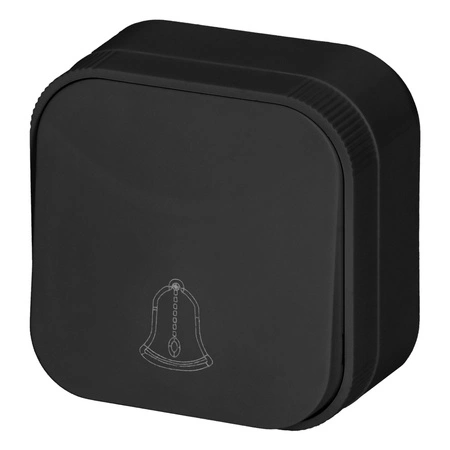 Türklingeltaster für Aufputzmontage IP20 ORNO SCHWARZ