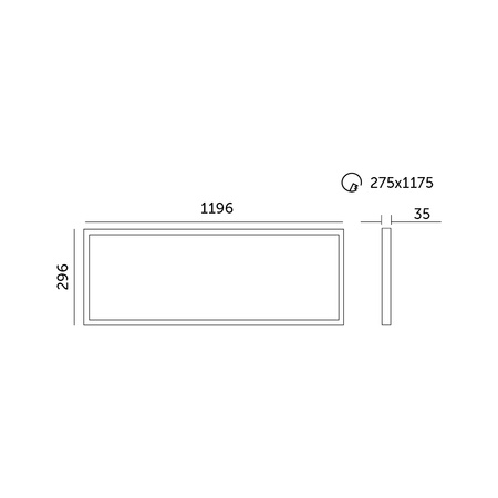 LED Flächenpanel 40W 4400lm 4000K 90° Neutral UGR19 Weiß 30x120cm Capri Pro Kobi