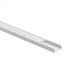 Aluminium LED Oberflächenprofil Weiß 1m mit milchigem Lampenschirm für LED Streifen + Endkappen Ecolight N Serie