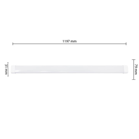 LED-Langfeldleuchte 54W 5820lm 6500K Kalt 120° Masterled White