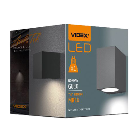 Garten Wandleuchte Outdoor LED GU10 Fassadenleuchte IP54 Grau ARON Videx