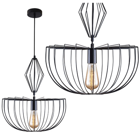 Hängelampe Hängend E27 Schwarz Jasmina Sanico Goldlux