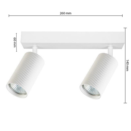 Spot Tuba Deckenleuchte Reflektor Halogenleuchte 2x GU10 Moving White Lucerno Masterled