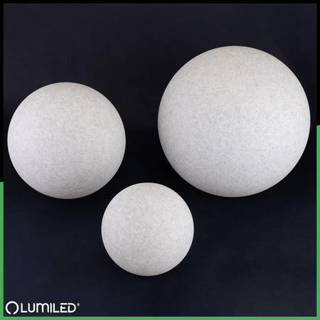 Gartenleuchte E27, Steinkugel 40cm IP65 LUMIKULA LUMILED