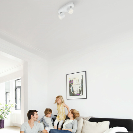 LED STAR Deckenleuchte 2x 4.5W 2700K Dimmbarer Reflektor Leuchte Beweglich Weiß PHILIPS