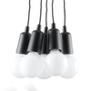 DIEGO LED-Pendelleuchte 5xE27 Hängend Schwarz SOLLUX