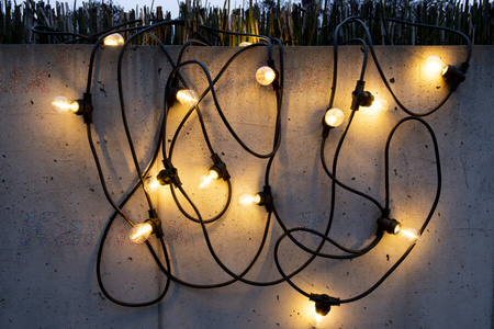 Outdoor Garden Garland Lichterkette GRL 5xE27 IP44 6m Schwarz Kanlux