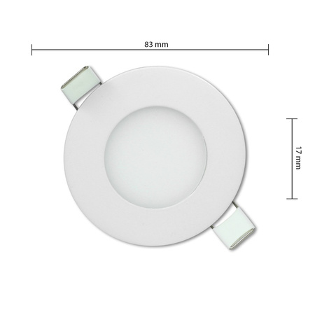LED-Panel-Deckenleuchte 3W 245lm 4000K neutralweiß Einbau Rund Weiß Proma Masterled
