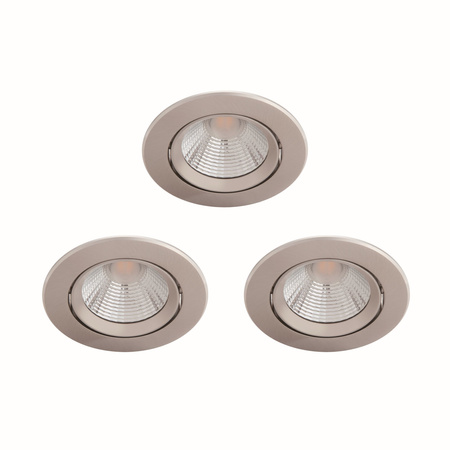 3x LED SPARKLE 5.5W 2700K Dimmbar Rund Satin Einbauleuchte PHILIPS