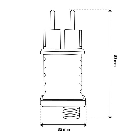 1x USB-Ladeadapter 5V/1A DC für Tischlampen, Schwarz LUMILED