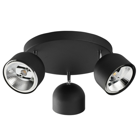 ALTEA BLACK Spot Reflektor Schwarz und Silber Modern 3xES111 GU10 3423 TK Lighting Deckenleuchte